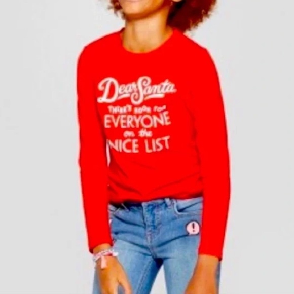 NWT Cat & Jack Red Christmas
Long Sleeve T Shirt Dear Santa
Cotton Tee - Picture 1 of 6
